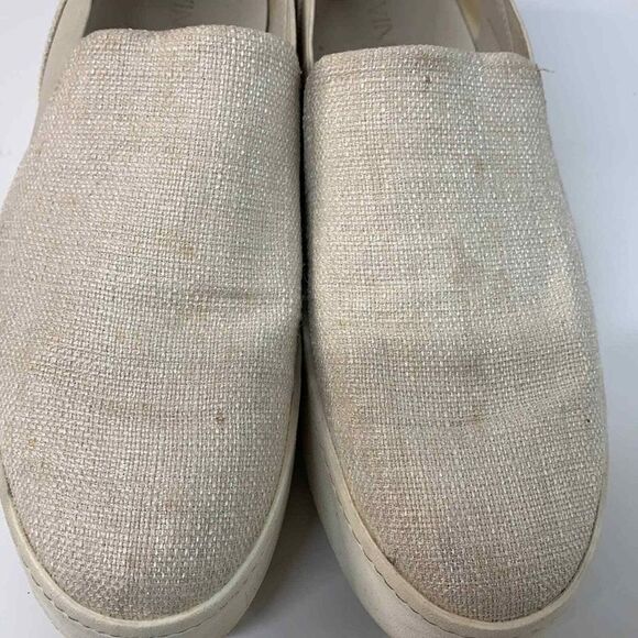 Vince Warren Platform Neutral Linen Style Slip On Sneaker Size 9 - Picture 9 of 9